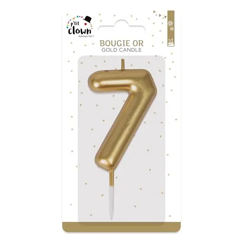 P'tit Clown 23937 candelina compleanno oro numero 7