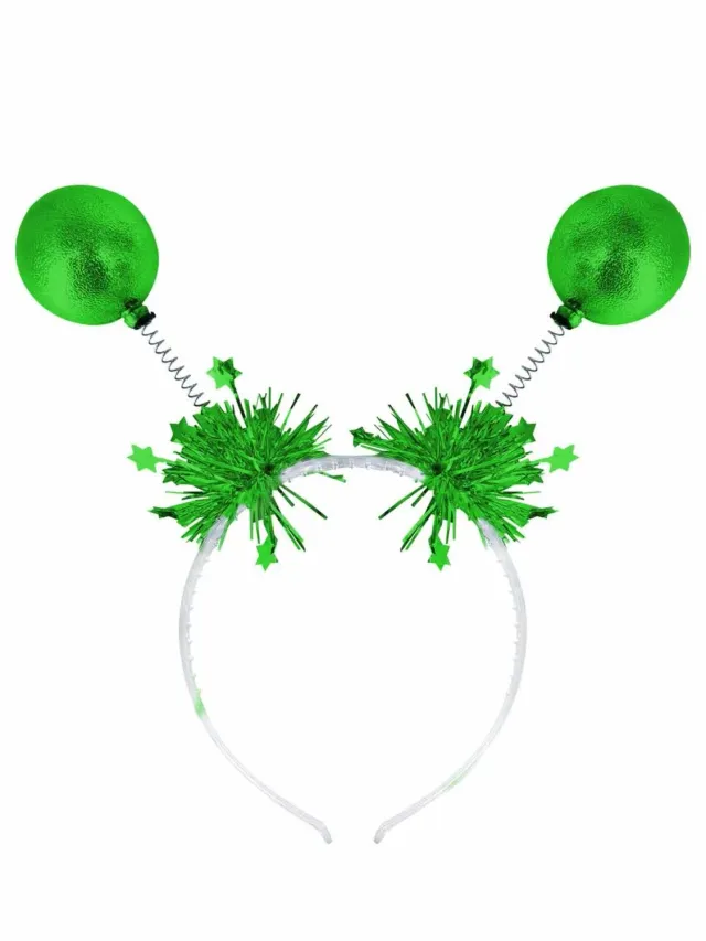 Smiffys Green Metallic Ball Bopper cerchietto verde metallizzato
