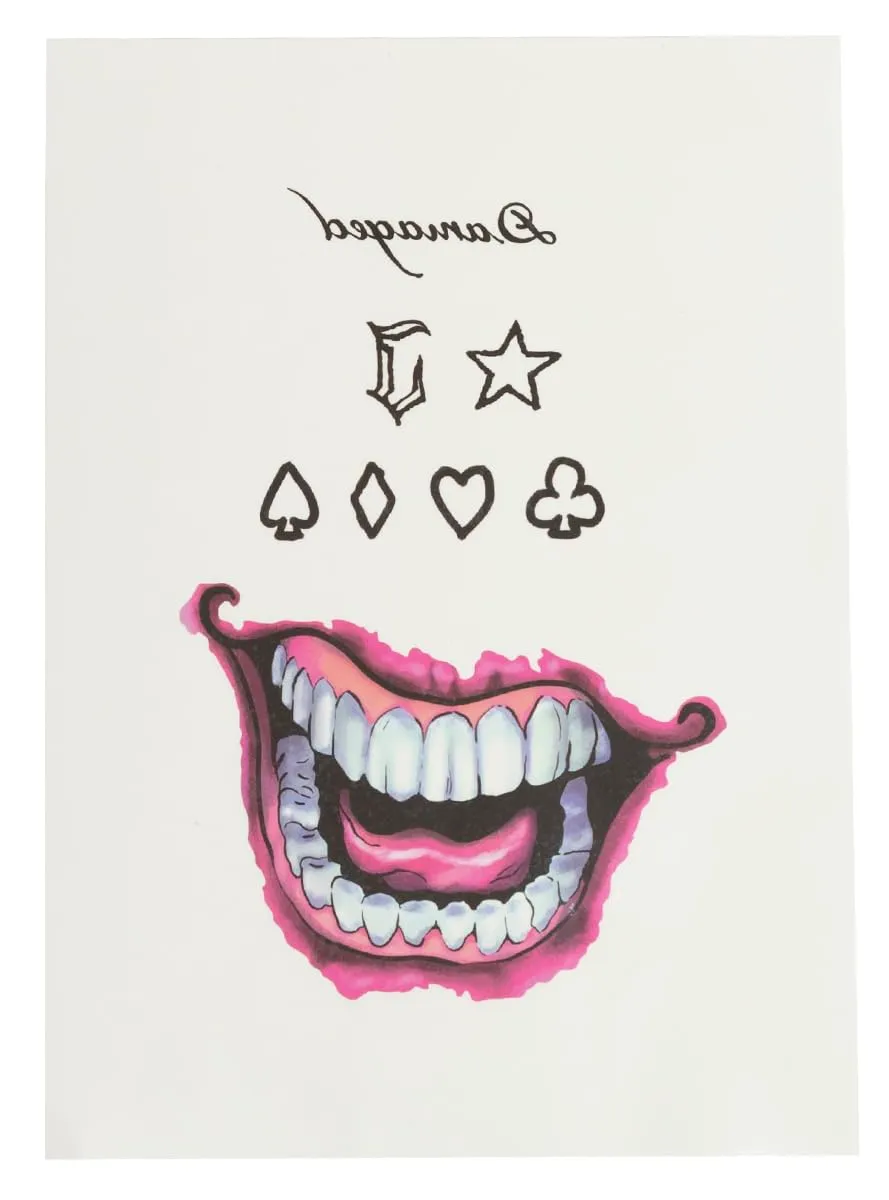 Funidelia Joker Suicide Squad tatuaggi multicolore