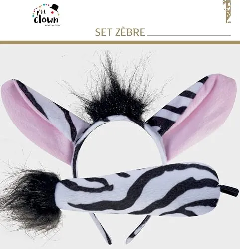 P'tit Clown 14005 set accessori costume bianco e nero