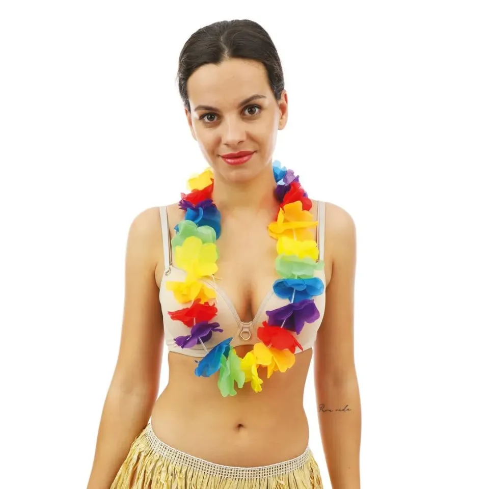 P'tit Clown collana hawaiana multicolore fiori