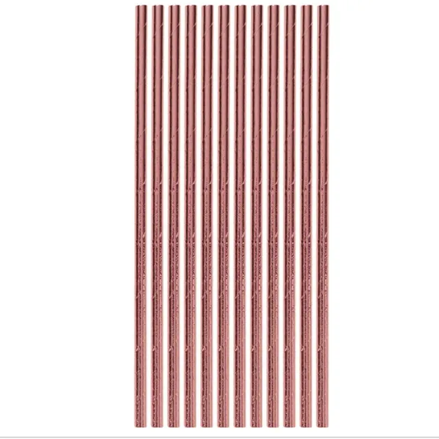 Guirca Cannucce Cartone Oro Rosa 12pz cannuccia 20cm