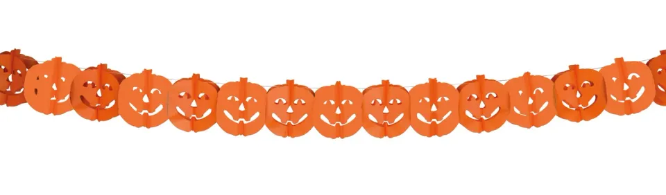 P'tit Clown Ghirlanda zucca arancione 300 cm Halloween