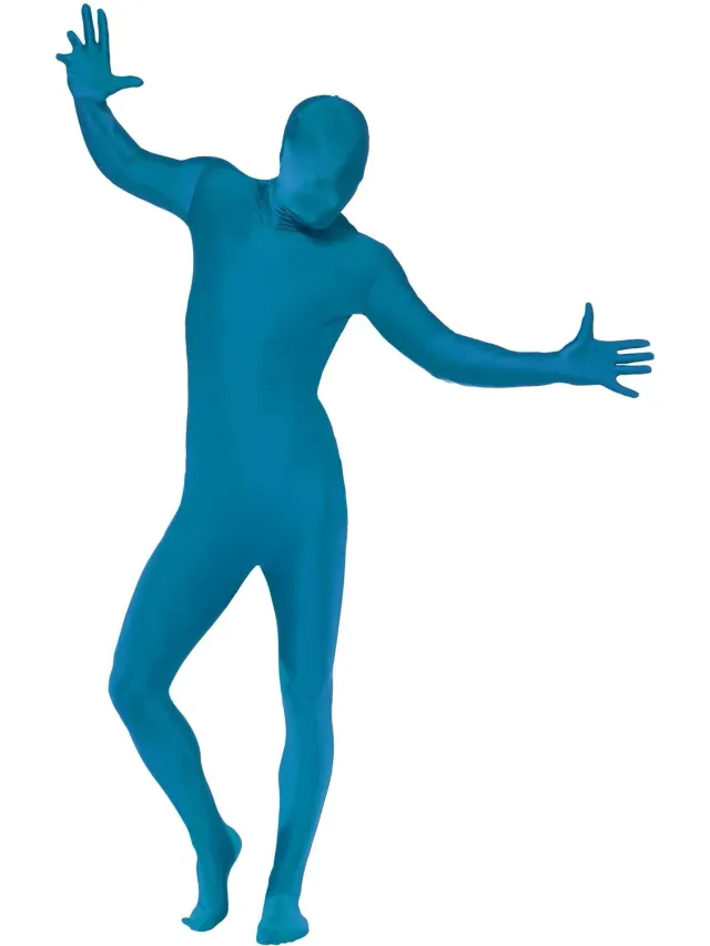 Smiffys Second Skin Suit tuta blu con marsupio