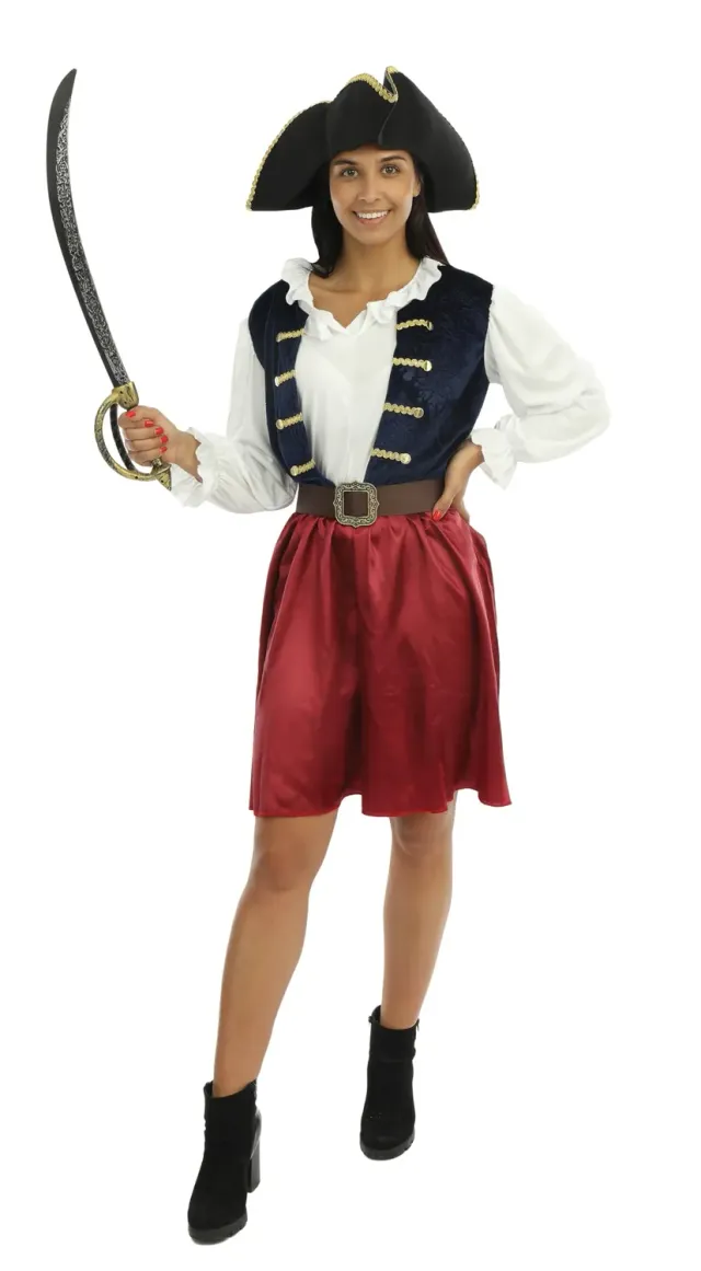P'tit Clown Costume Pirata Uomo Blu L-XL