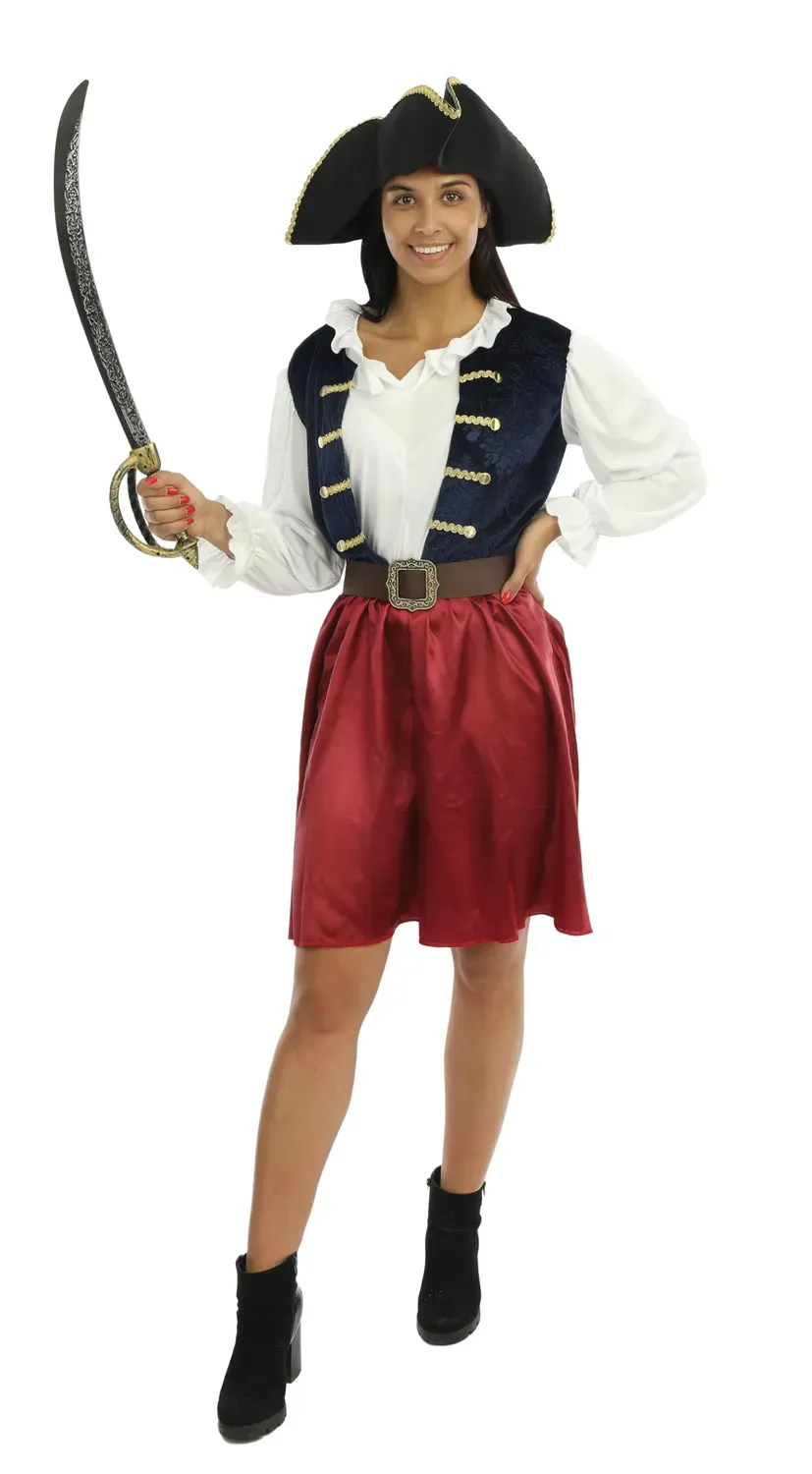 P'tit Clown Costume Pirata Uomo Blu L-XL