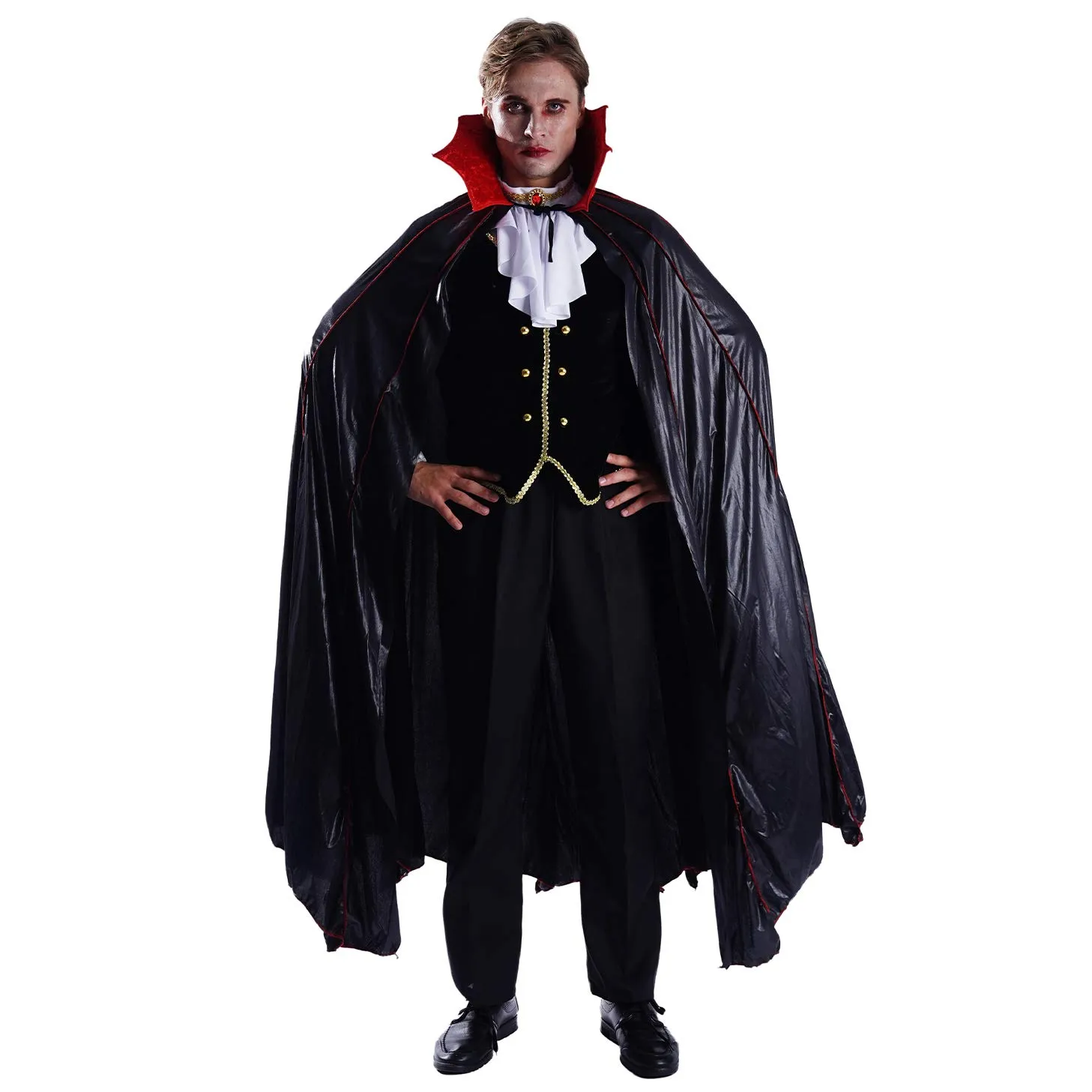 SEA HARE Vampiro Gotico Costume Uomo Adulto Halloween