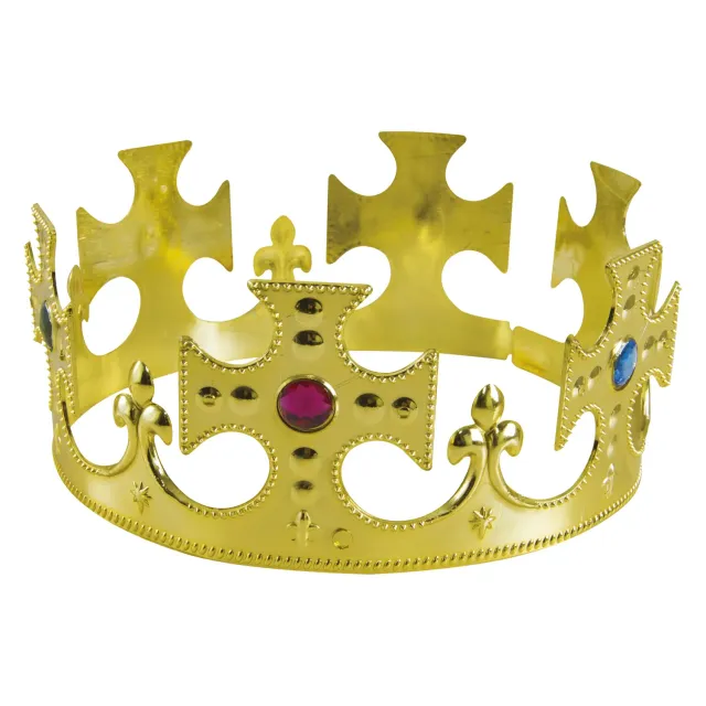 P'tit Clown Corona Re Dorata Oro Taglia Unica Accessorio