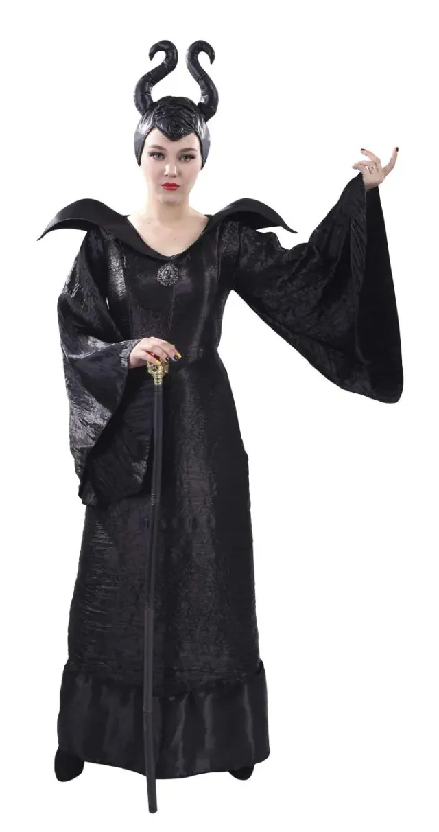 P'tit Clown Regina Malvagia costume adulto nero viola