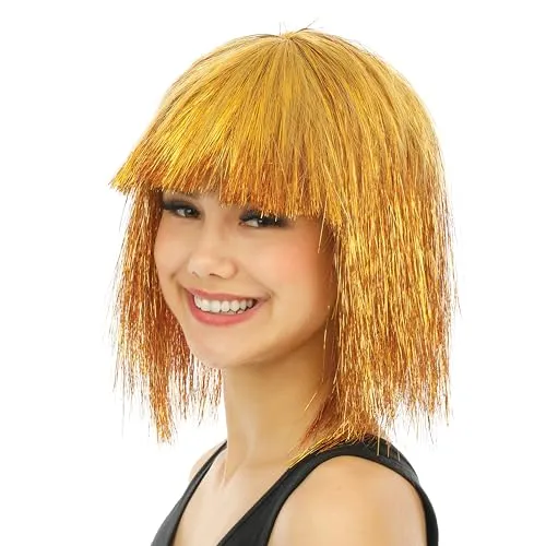 P'tit Clown Luxe parrucca disco oro capelli sintetici