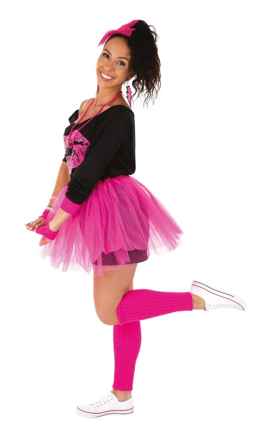 P'tit Clown Anni '80 costume giallo rosa taglia unica