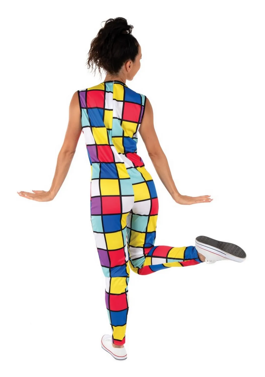 P'tit Clown Tuta Fluo Costume Adulto L-XL