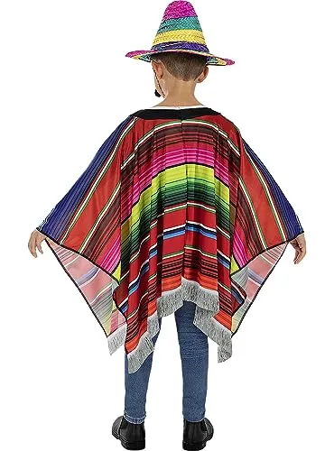 Funidelia Messicano poncho bambino marrone