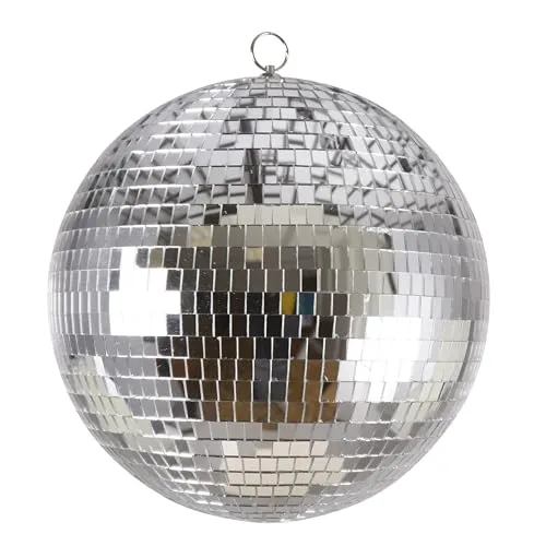 P'tit Clown Sfera sfaccettata decorazione 30 cm argento