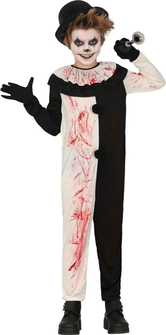 Fiestas Guirca Pagliaccio Terrorizzante costume tuta 5-6 anni