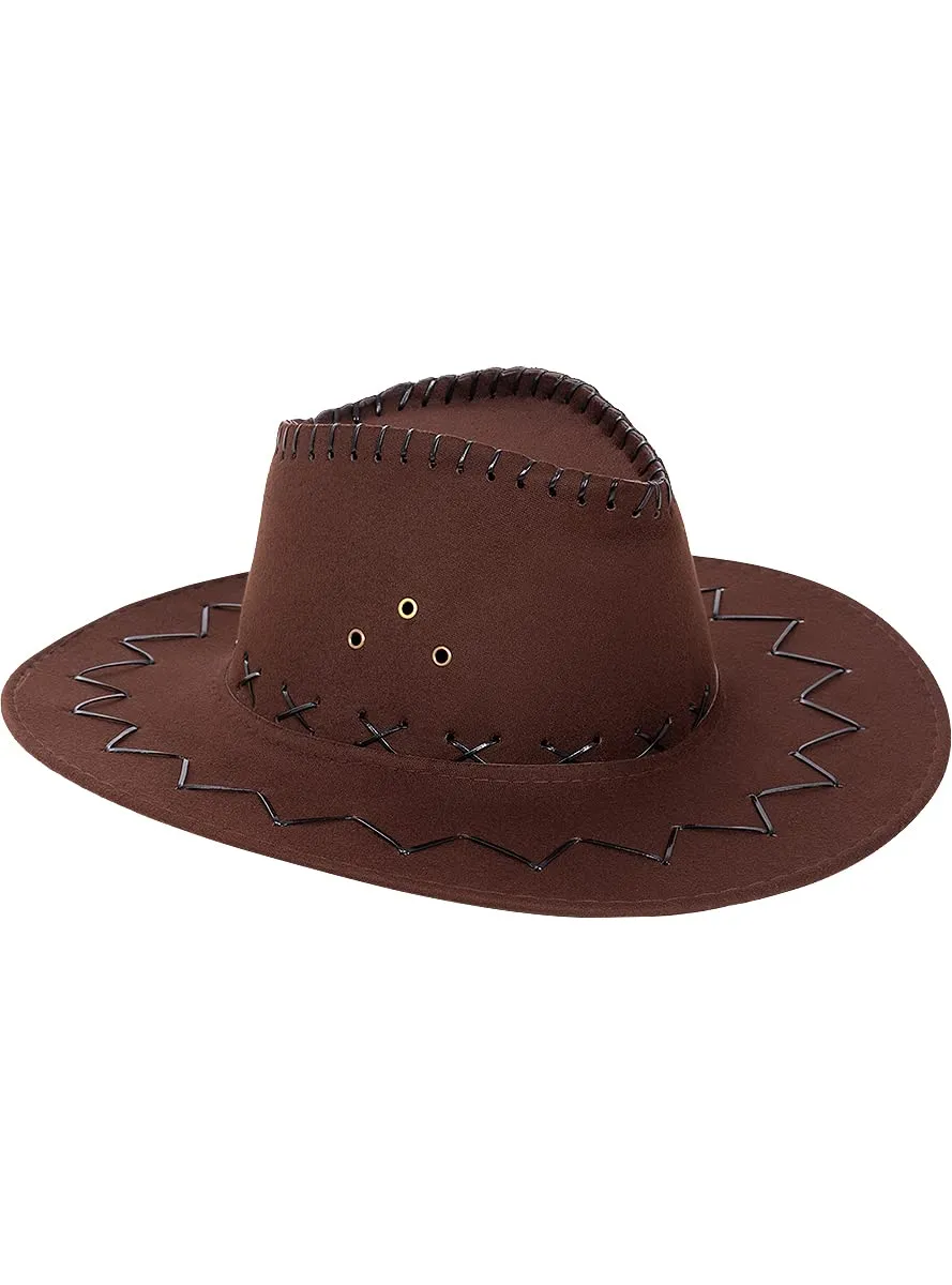 Funidelia Cowboy Cappello Adulto Marrone Western
