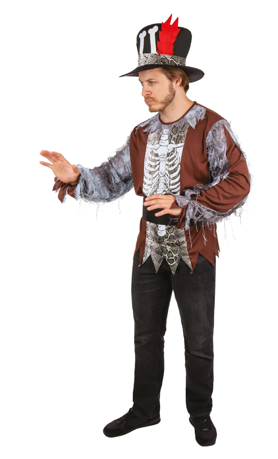 P'tit Clown Re22137 Costume Scheletro Voodoo S/M