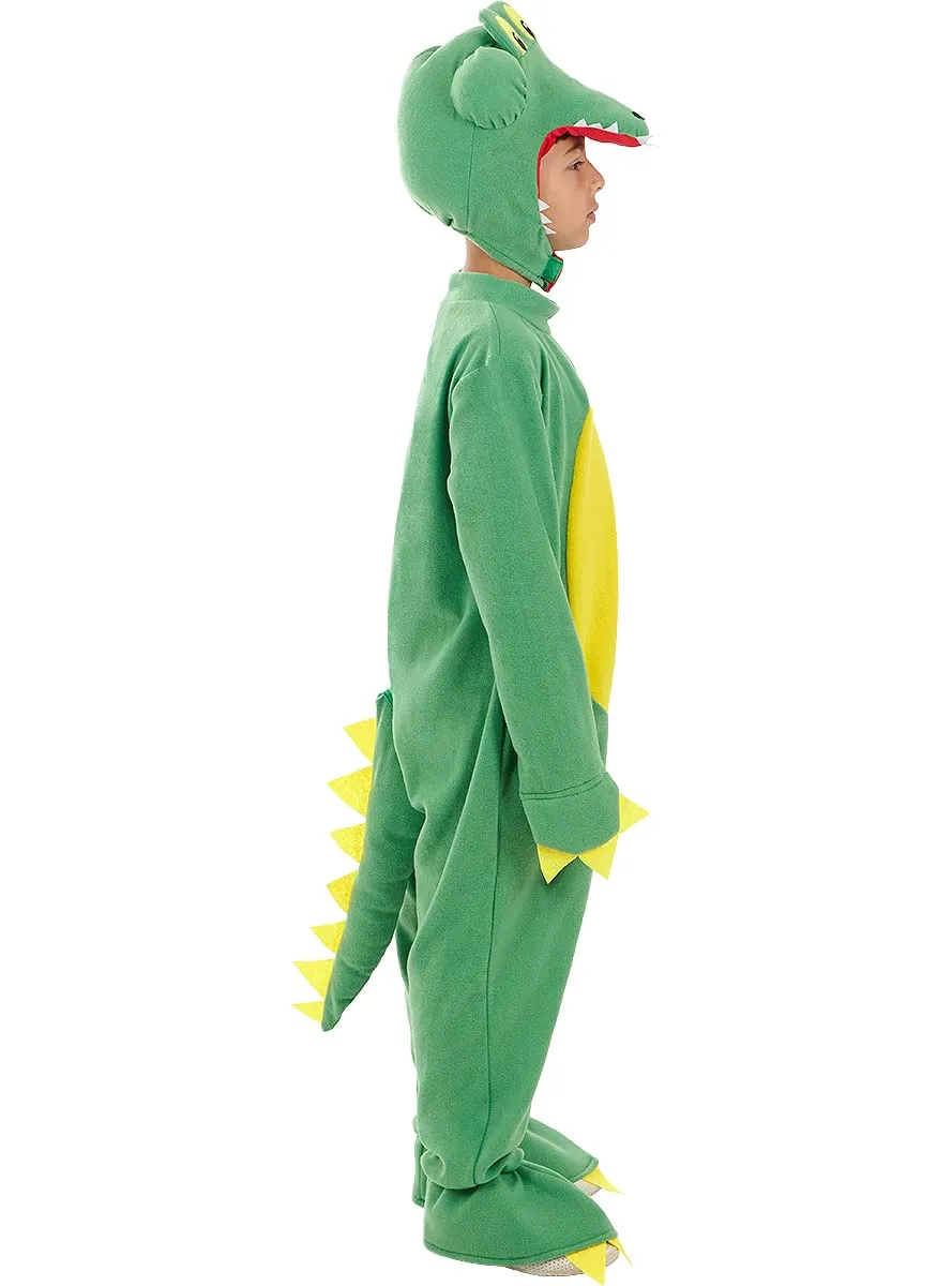 Funidelia Costume da Coccodrillo Bambino Verde 5-6 Anni