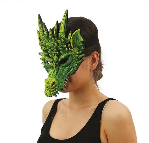 P'tit Clown re47601 maschera drago adulto verde