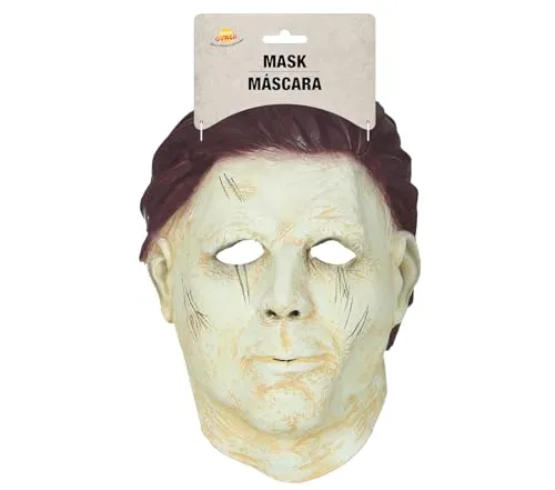 Guirca Maschera Pagliaccio con Cappuccio Nero in Vinile