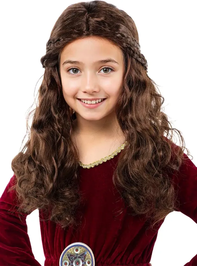 Funidelia Medievale parrucca principessa bambina marrone