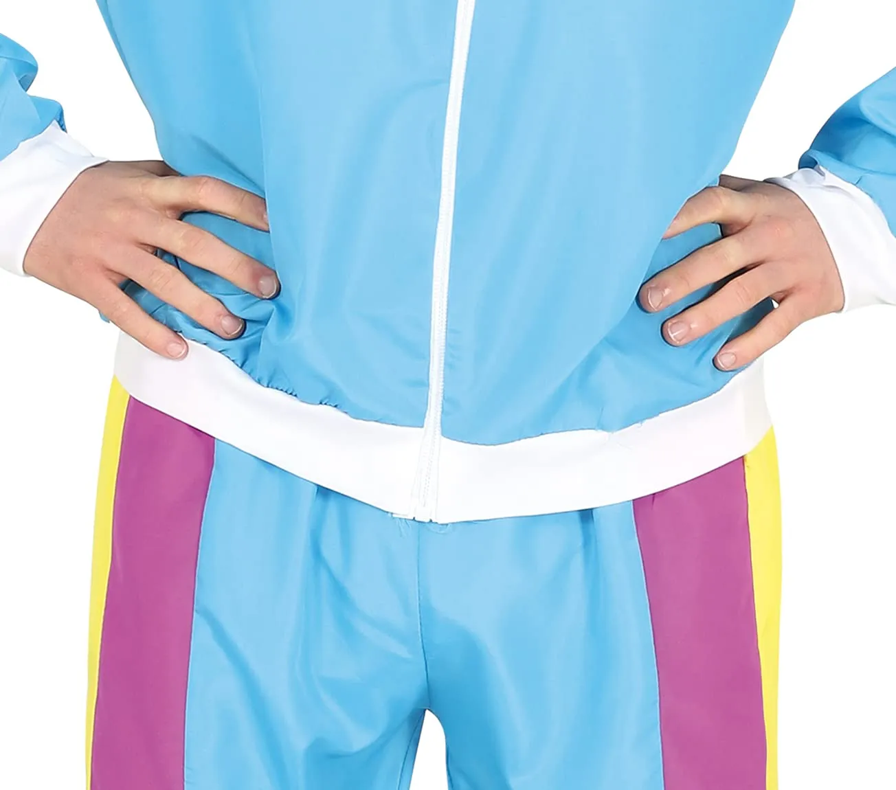Fiestas Guirca Ginnasta Anni 80 costume bambina blu rosa