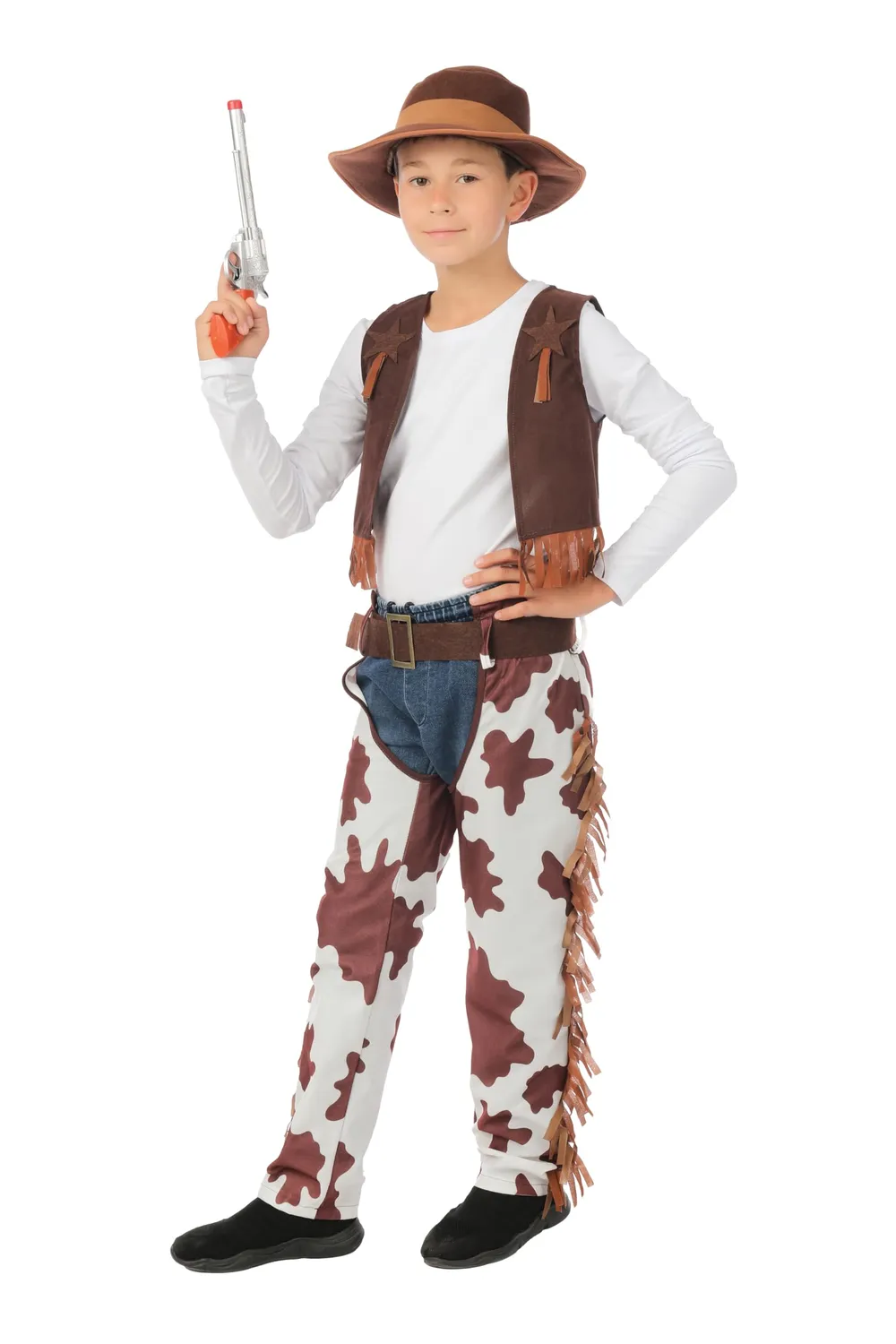 P'tit Clown costume cowboy bambino 10-12 anni poliestere