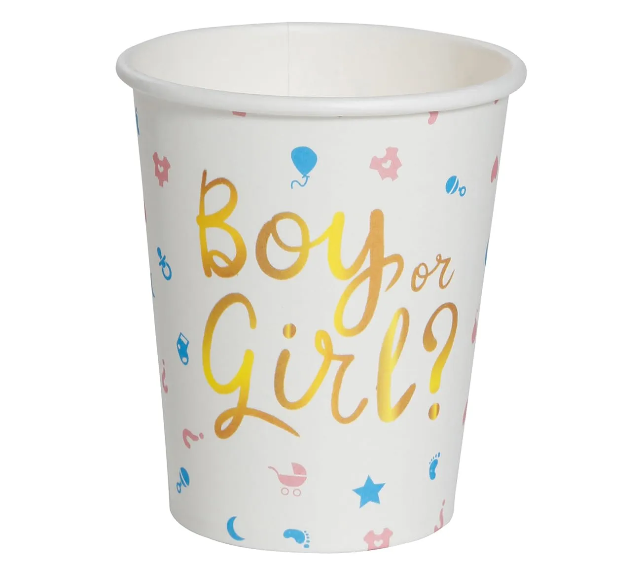 Guirca It's a Boy bicchieri carta 6 pezzi bianchi 240 ml