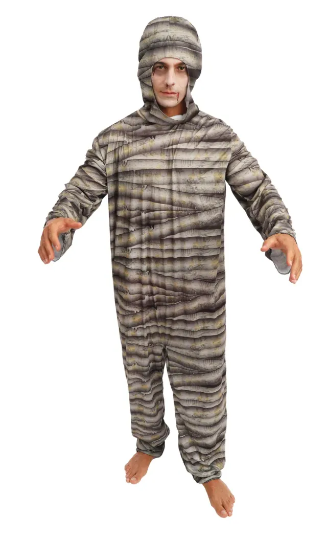 P'tit Clown Costume Mummia Adulto L-XL con Cappuccio