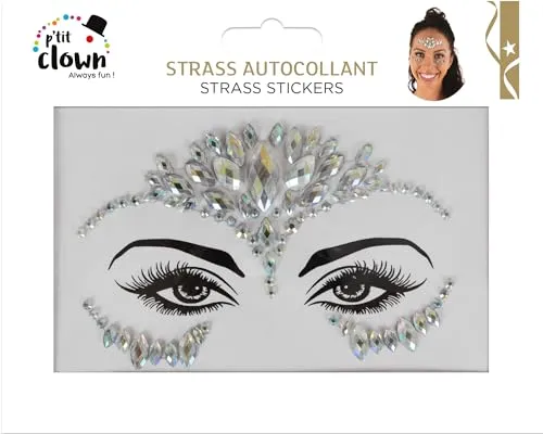 P'tit Clown II strass adesivi viso modello casuale