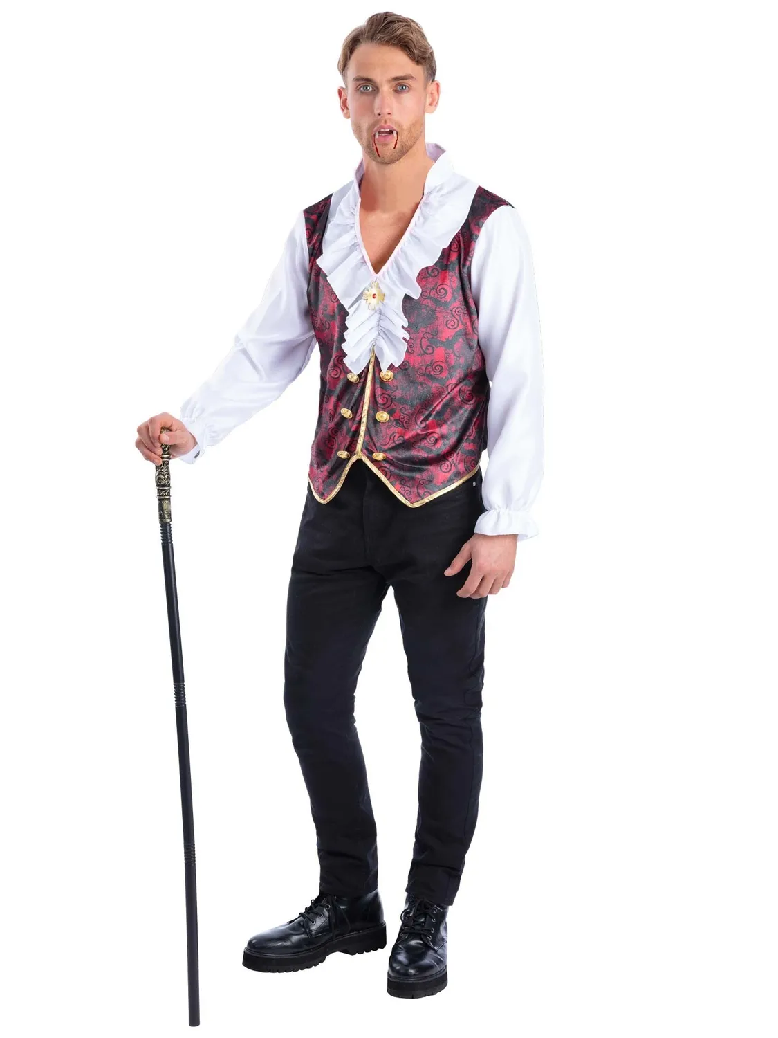Smiffys Vampire costume vampiro uomo taglia L mantello