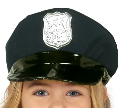 Guirca Costume Poliziotta Bambina 10-12 Anni con Cappello