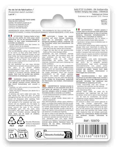 P'tit Clown 10970 sangue finto capsule rosse 6 pezzi
