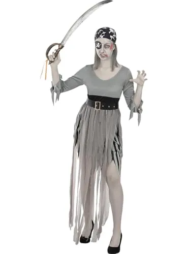 Funidelia Pirata Zombie costume donna nero taglia S