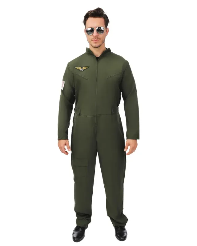 P'tit Clown Air Pilot Suit costume pilota verde L-XL