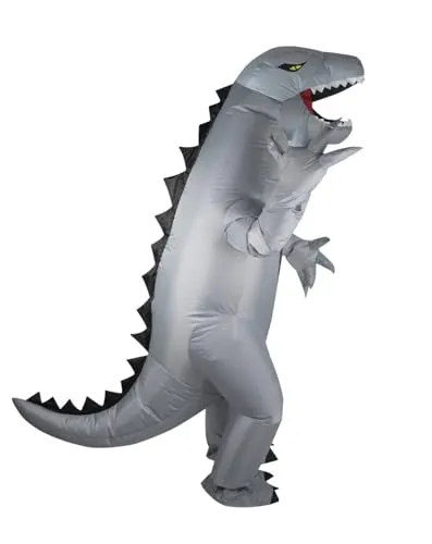 P'tit Clown Dinosauro Costume Gonfiabile Adulto Grigio