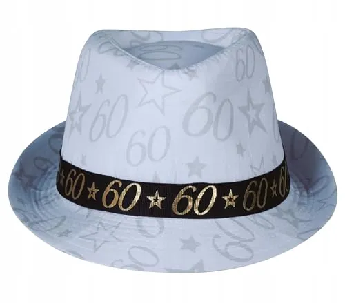 Guirca Cappello Gangster 60 Anni Nero con Stelle