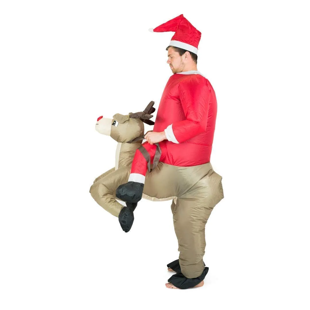 Bodysocks Babbo Natale costume gonfiabile renna unico