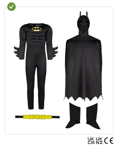 Funidelia Batman costume bambino 3-4 anni completo
