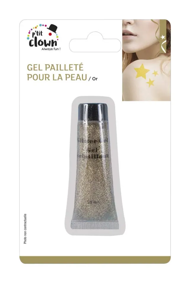 P'tit Clown 77702 Gel Glitter Pelle Argento 20 ml