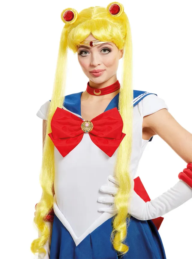 Funidelia Sailor Moon Luna parrucca gialla donna