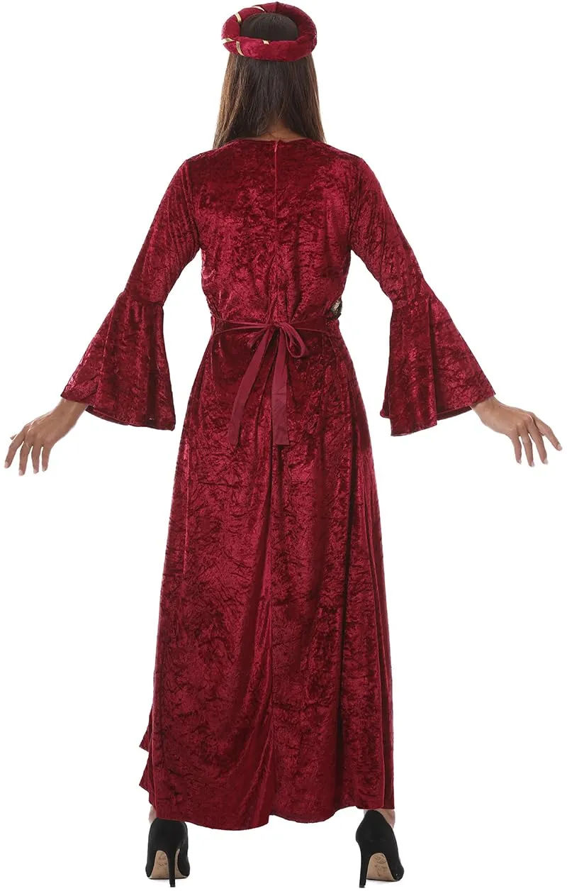 Guirca Principessa Rinascimento Costume Donna L 42-44 Rosso