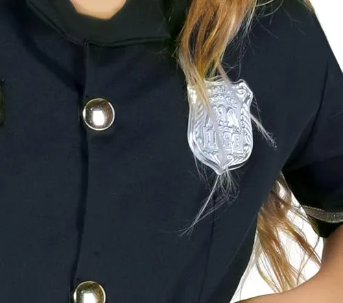 Guirca Costume Poliziotta Bambina 10-12 Anni con Cappello