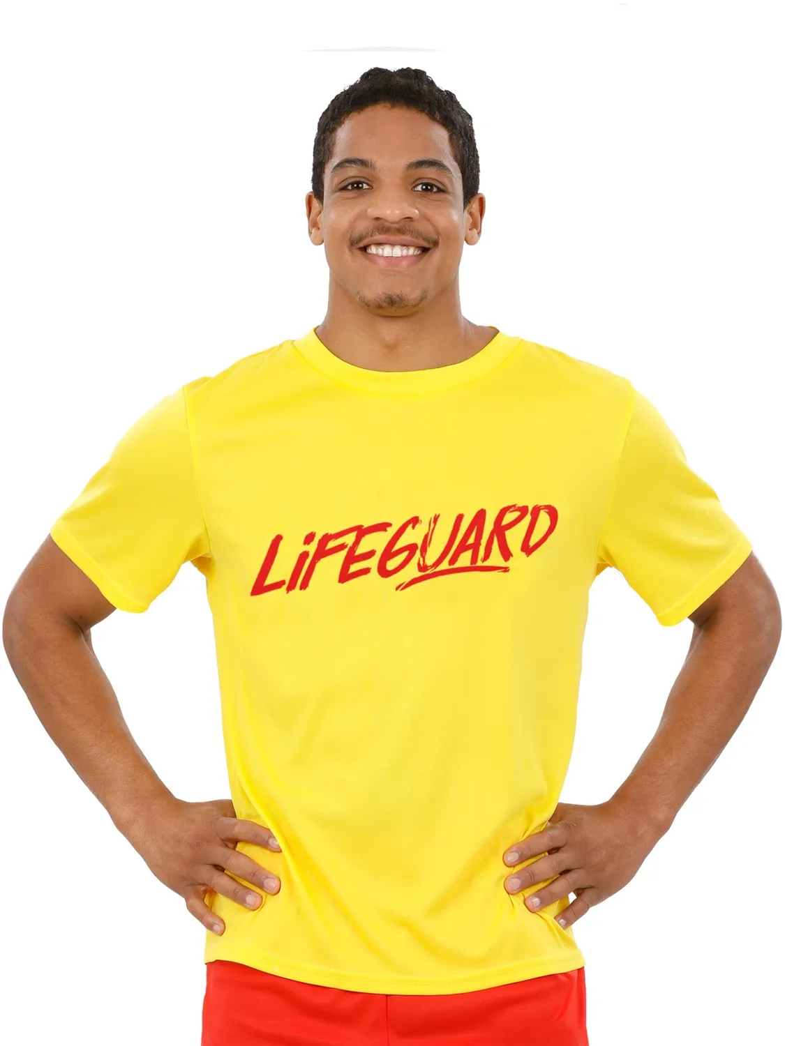 Smiffys Lifeguard T-Shirt maglietta bagnino gialla taglia M