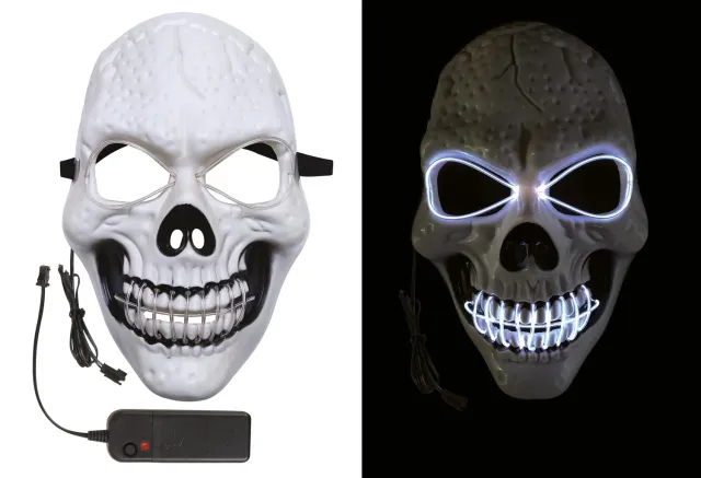 P'tit Clown 15004 maschera scheletro luminosa adulto
