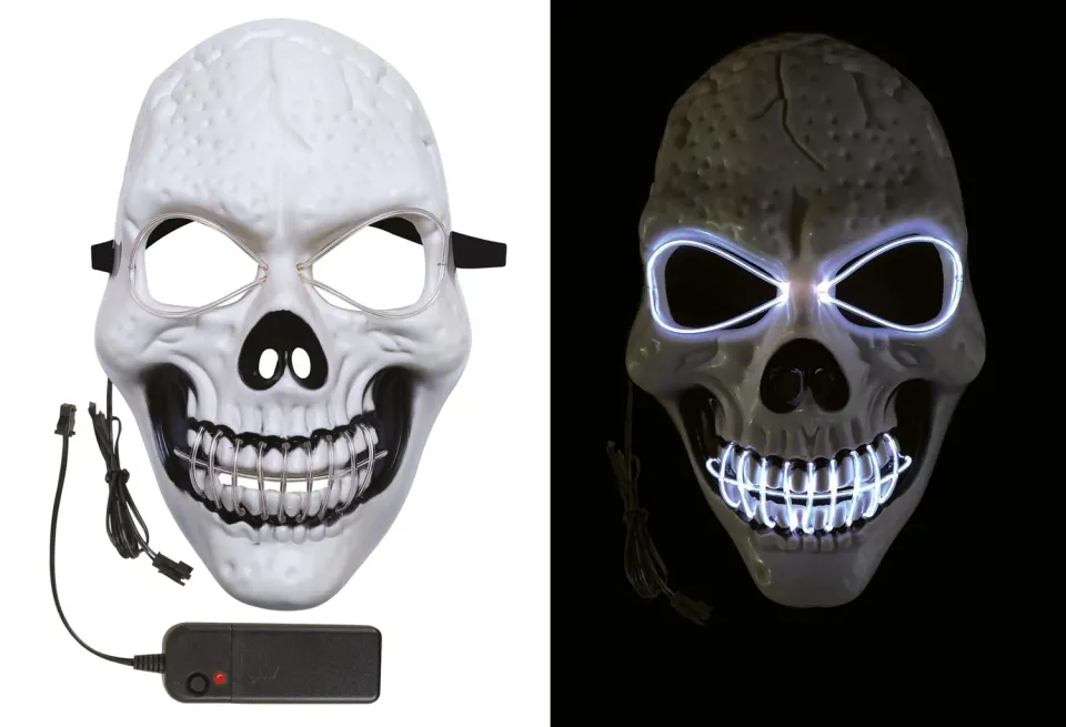 P'tit Clown 15004 maschera scheletro luminosa adulto