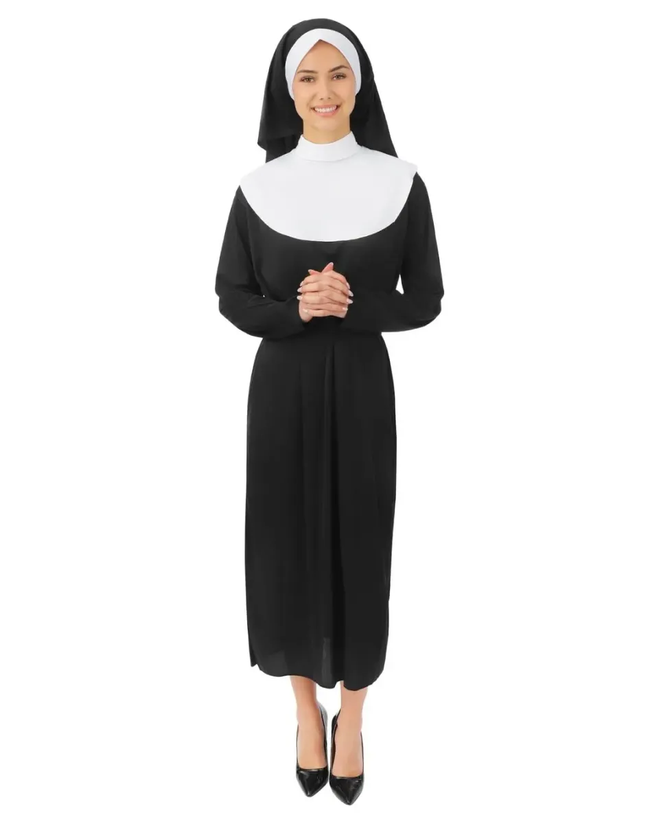 P'tit Clown Felice Sorella costume suora L-XL completo nero