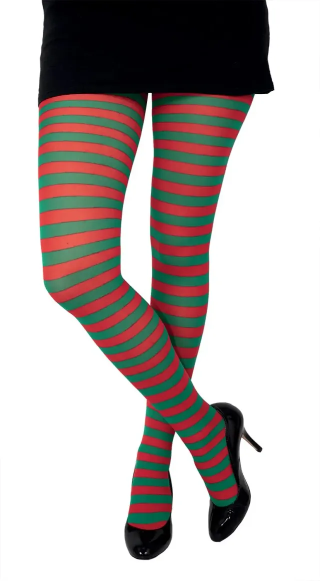 P'tit Clown re74722 Collant a Righe Verde Rosso Natale