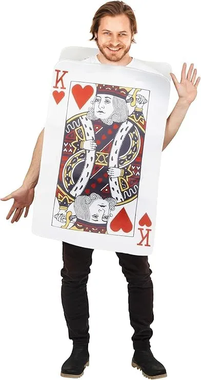 P'tit Clown Re di Cuori costume carta adulto unica