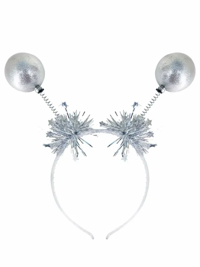 Smiffys Glitter Ball cerchietto argento brillantini